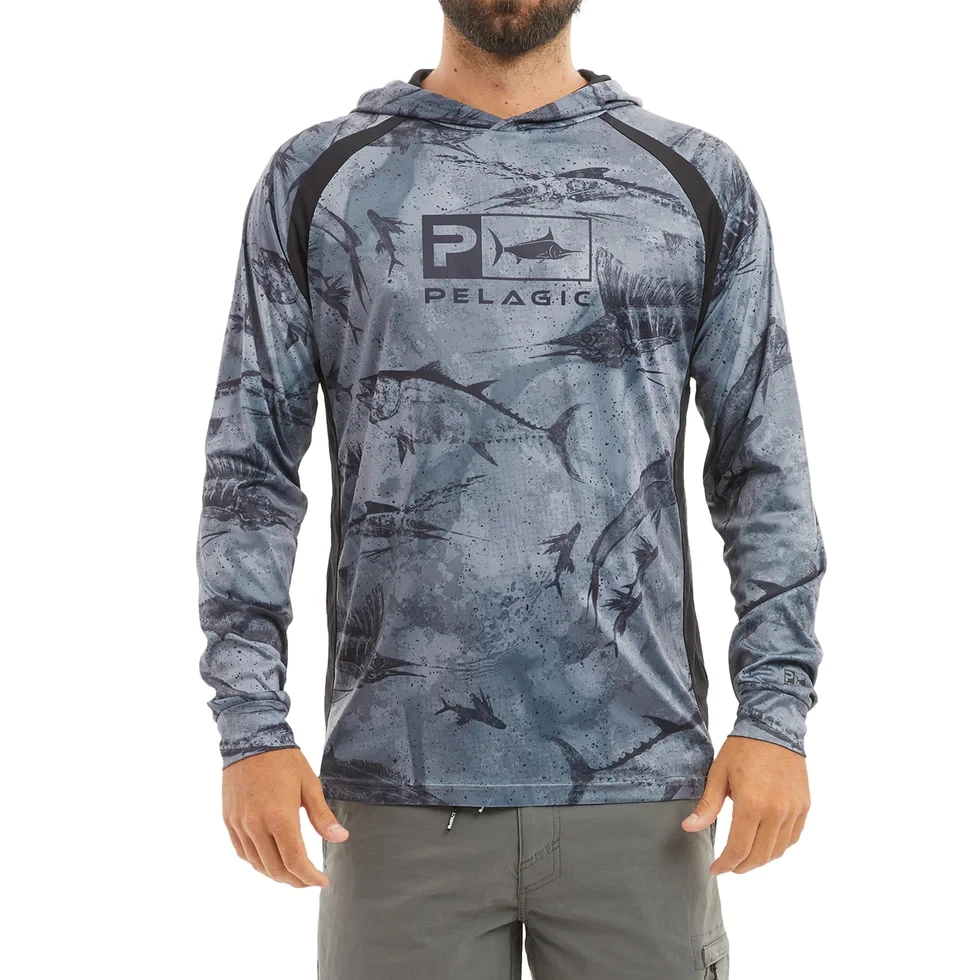 

Pelagic Men's Fishing Hoodies Shirt Long Sleeve Sun Protection Shirts Roupa Pesca Breathable Fishing Clothing Poleras De Pesca