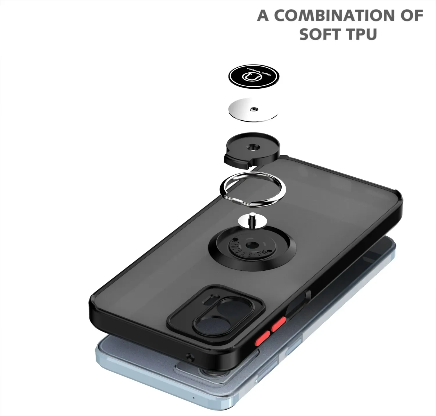 Armor Matte Case Cover Ring Magnetic Holder Stand For Motorola Moto G Stylus 5G G Power Pure Play