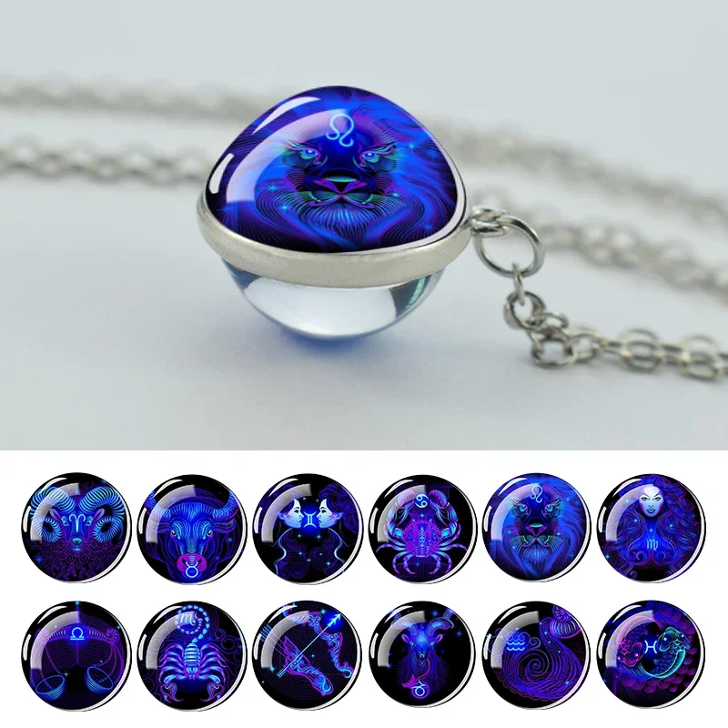 Collana Constellation - Collana con 12 Segni Zodiacali, Ciondolo in