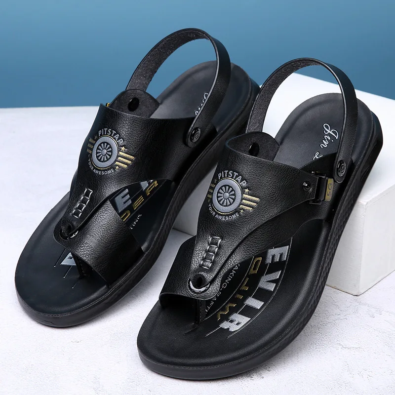 Retro Sewing Sandals Transfer Slipper Non-slip Leather Shoes