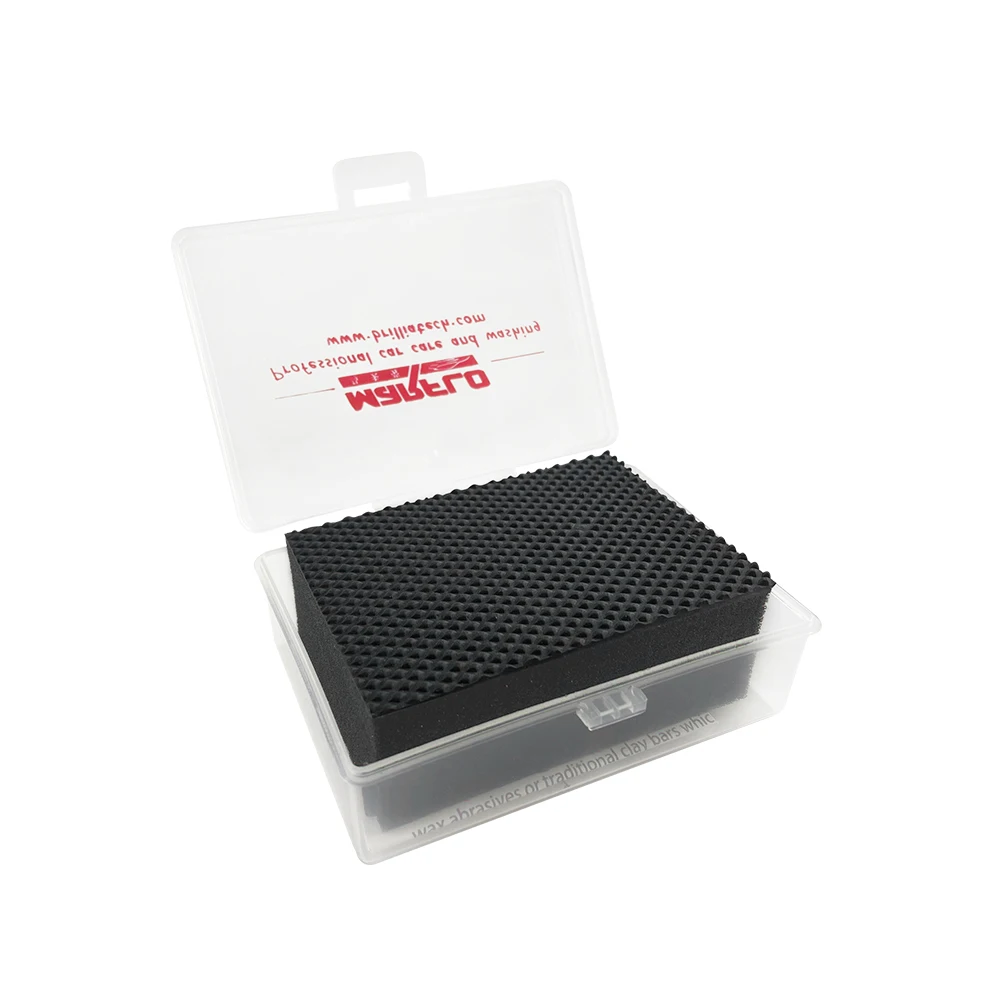 3Pc Car Clay Bar Pad Sponge Block Cleaning Eraser Wax Polish Pad Tools  Black 