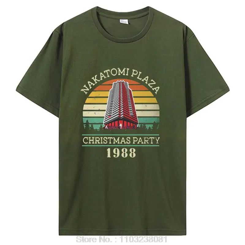 Die Hard Movie Christmas Party 1988 Bruce Willis Men Tshirt Retro Vintage Nakatomi Plaza Individuality Cotton T Shirt Clothing