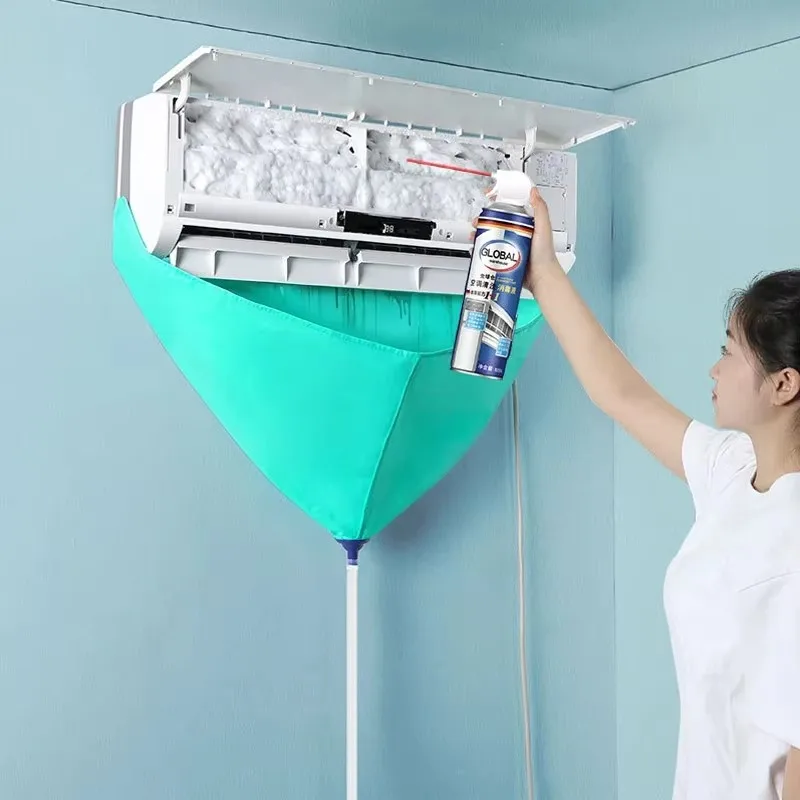 Air conditioner cleaning kit 1/6/8pcs leak-proof cover with drain water pipe full set dust elimination tools