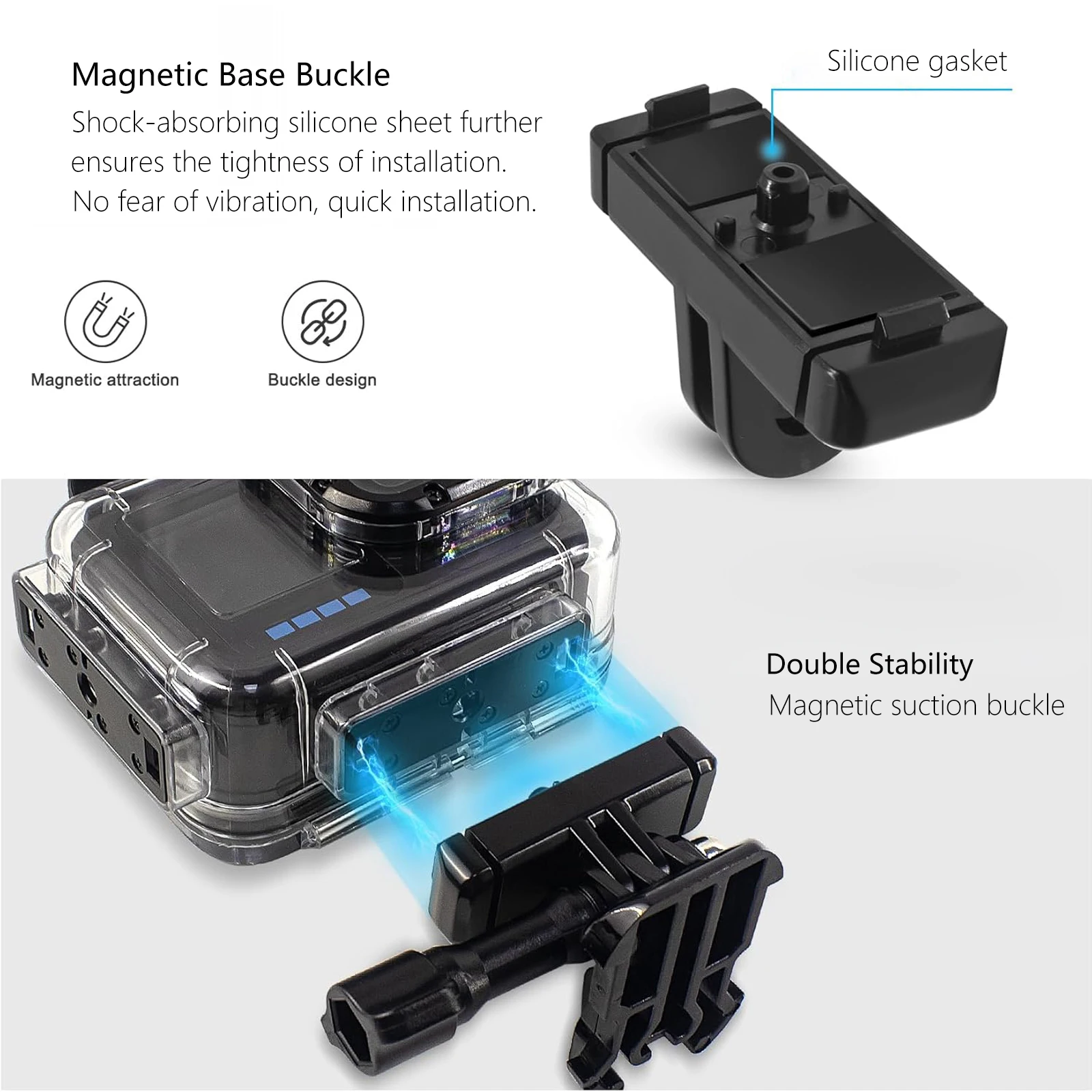 Boîtier étanche 60m pour GoPro Hero 13/12/11/10/9 - Coque de protection