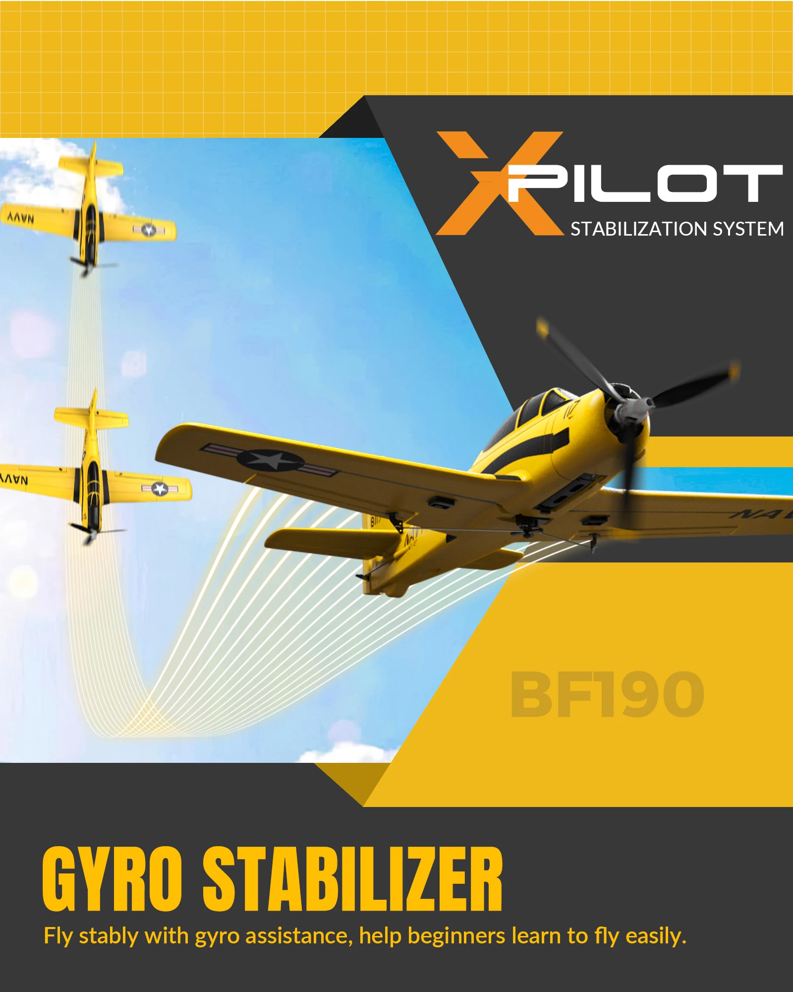 RC Flugzeug P51 Mustang 2.4GHz 6-Achsen-Gyro 3 Flugmodi