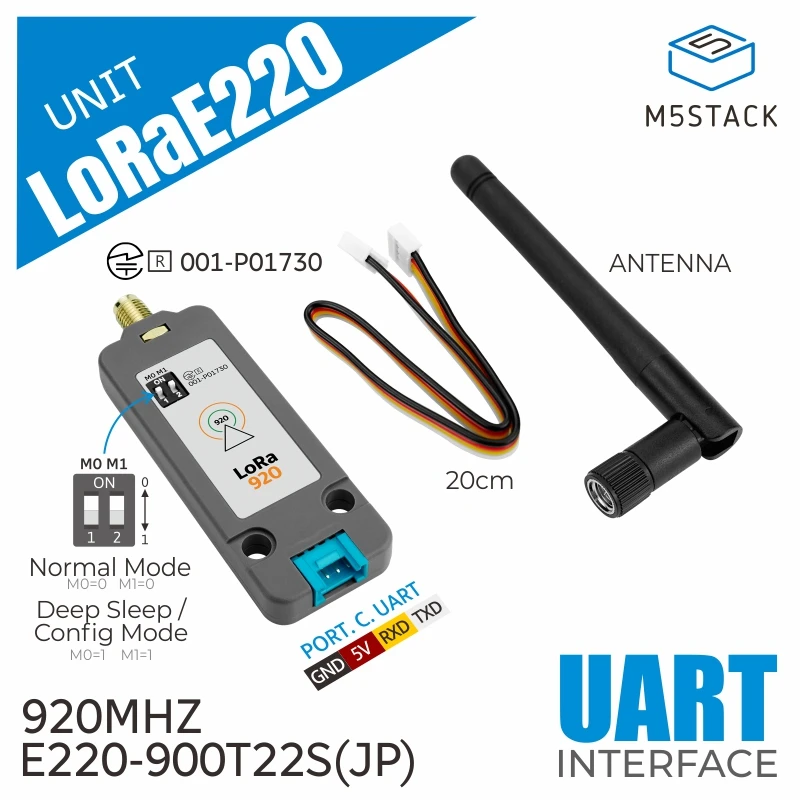 Oficial Lora Unidade com Antena E220 M5stack - Imagem 2