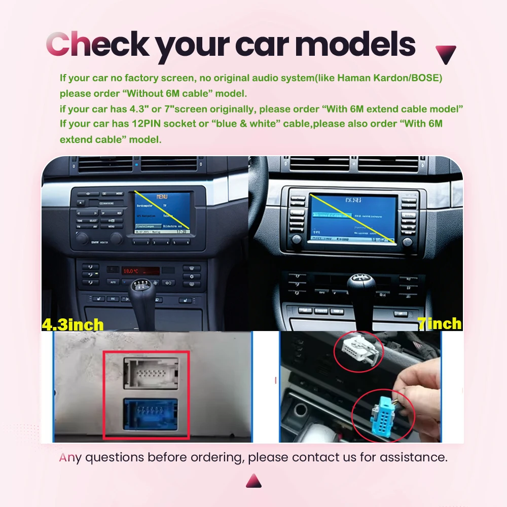 Radio para coche BONROAD de 7 pulgadas con pantalla táctil Linux para BMW Serie 3 E46 M3 Coupe 318 320 325 330 335 1998-2006 para Rover 75 MG ZT 1999-2005 Reproductor multimedia para coche con CarPlay inalámbrico Android Auto DSP WiFi RDS GPS MirrorLink 2