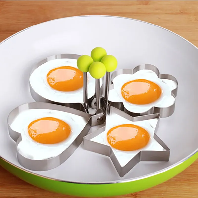  5Pcs Egg Rings for Frying Eggs - Pancake Mold Christmas  Breakfast Accessories Heart Ring Star Shaped Molds Mickey Mouse Mold Round  Egg Mold - Stainless Steel Ring Molds for Cooking Egg