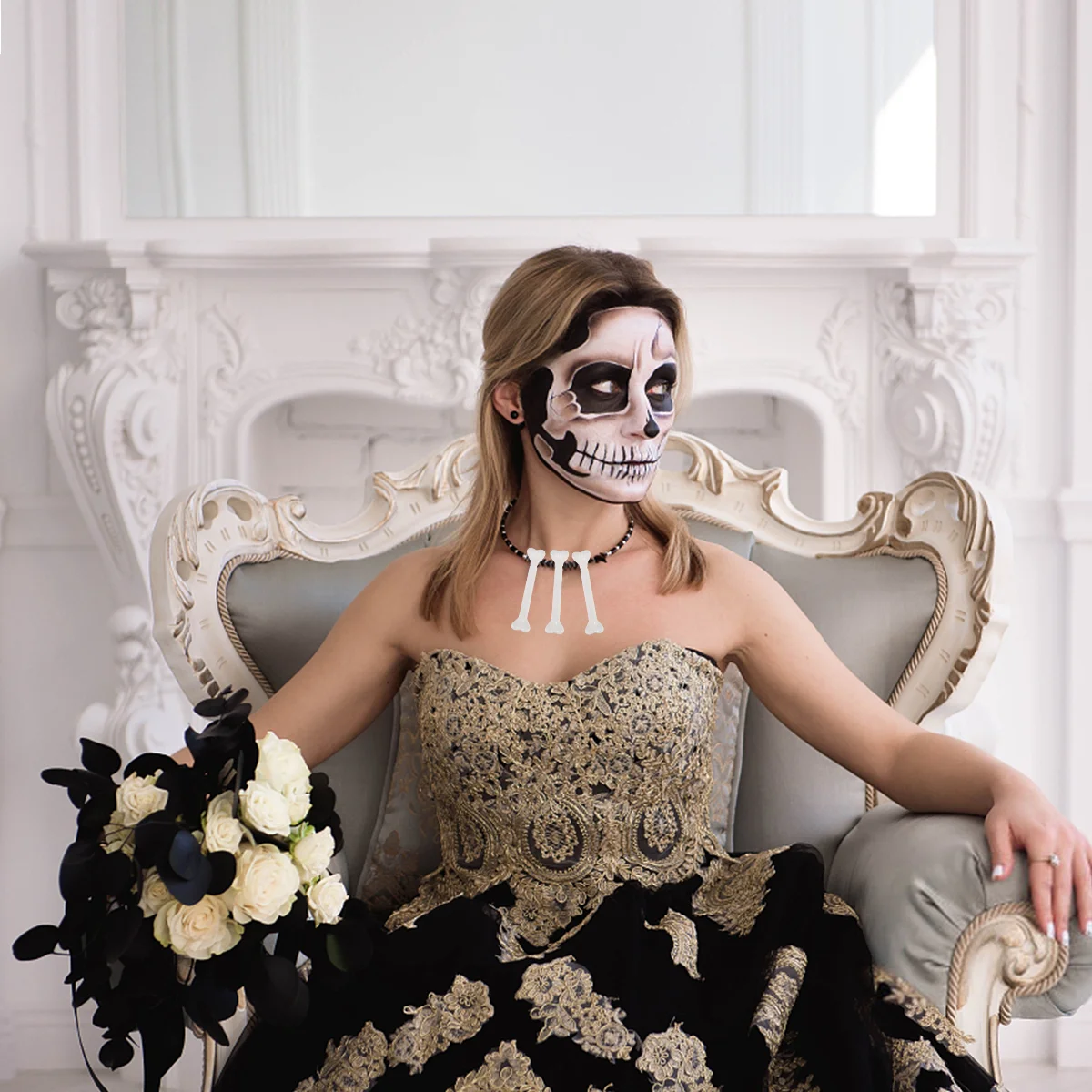 

36 Pcs Fake Bone Halloween Plastic Bones Toy Costume Haunted House Decor