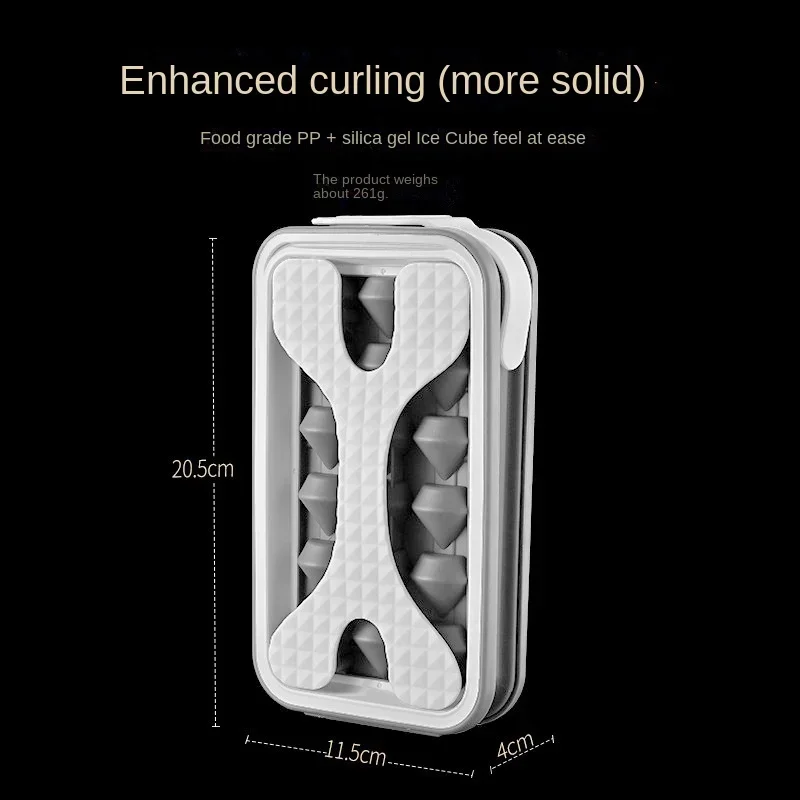 Ice cube mold Plastic Whiskey ice hockey food grade large capacity storage box Homemade ice cube mold 6
