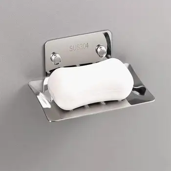 Soap Dish Tray Soap Holder Dish for Holding Soaps Wall-mounted Drain Soap Household Bathroom Portable Soaps Dishes 2