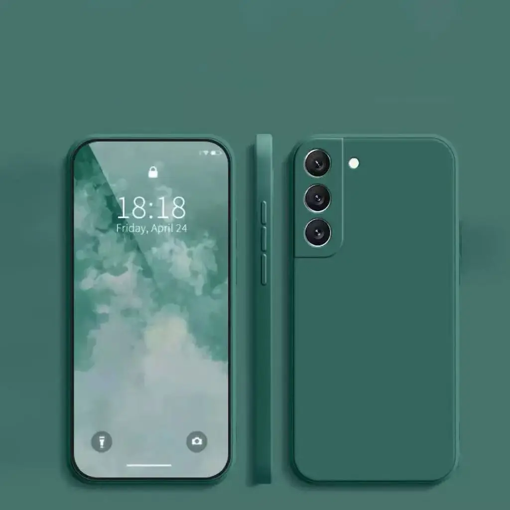 Velvet Silicone Shockproof Phone Case – Solid Color