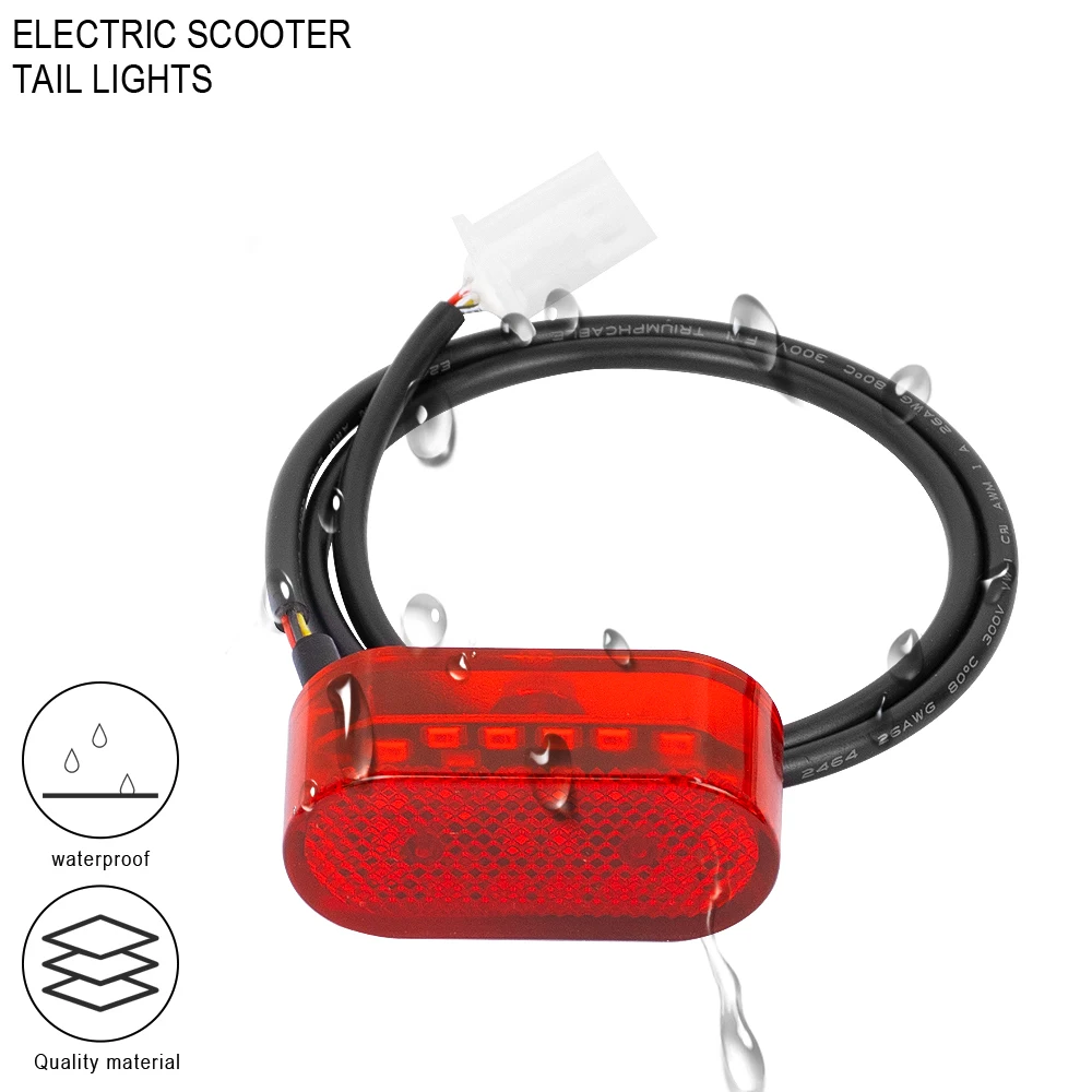 Electric Scooter Waterproof Rear Tail Light for Speedway/ Rockway/ Dual Crossover Taillight Fender Lamp  Warning Light Parts