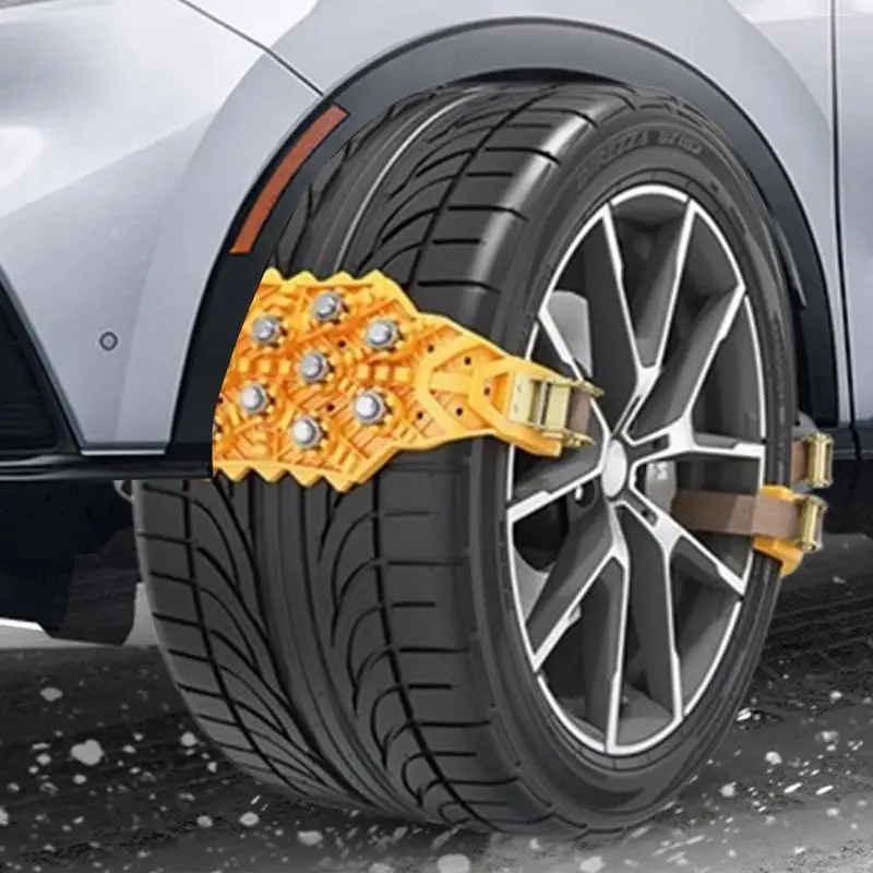 Car Tire Chains Safe Traction Tire Chains Security Chain Heavy Duty Snow Noise Reduction Traction Mud For