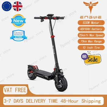 ENGWE Y600S Monopattino Elettrico 830W di Potenza di Picco 48V18AH con Luce di Segnalazione Batteria Scooter Elettrico Pieghevole per Adulti
