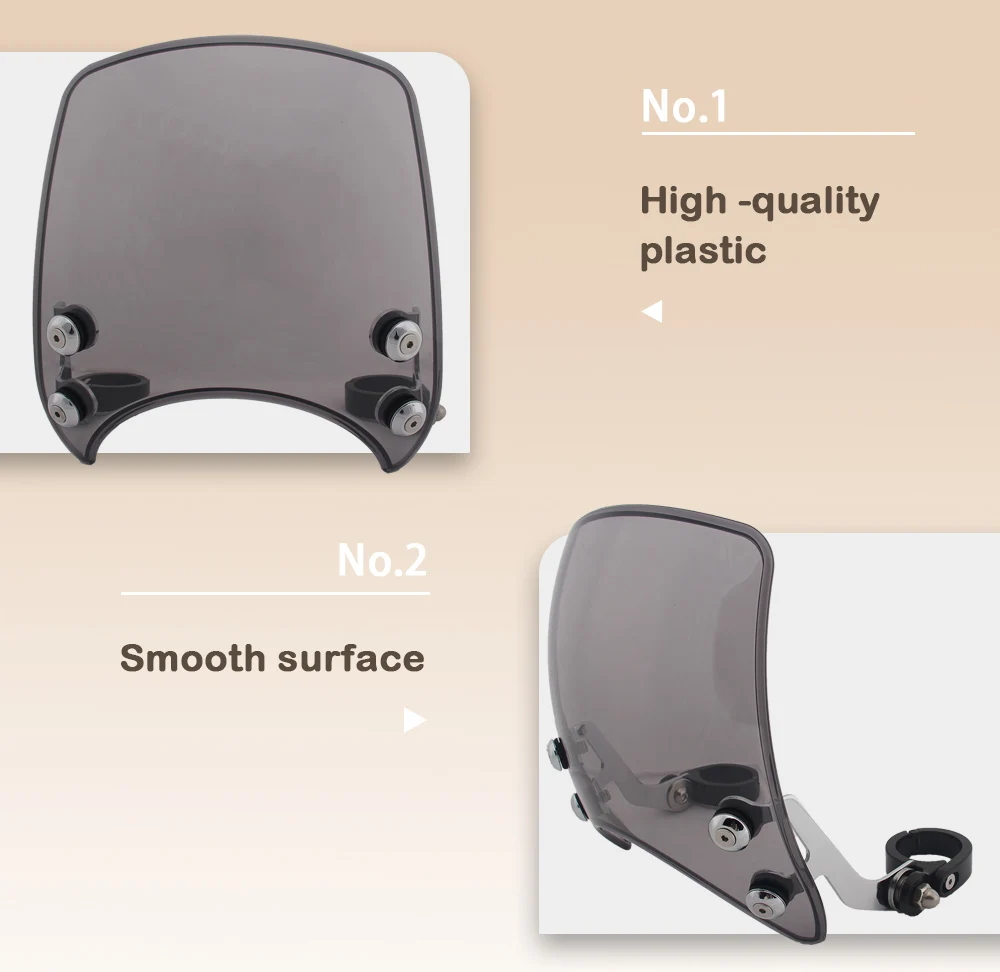 Motorrad Windschutzscheiben Fit 39mm-41mm Gabeln Für Harley 883 XL883 XL1200 2004-2019 Windabweiser Parabrisas ersetzen Windschutzscheibe – Detail 13