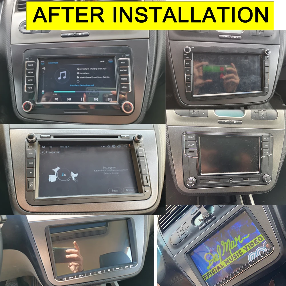 ¼ Altea Toledo LHD ׷ ÷̾ г   ġ Ʈ ̽   Ŀ  Double 2 Din Radio Fascia
