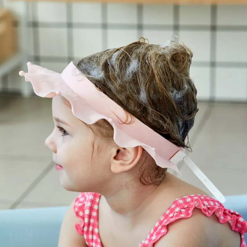 Hair Wash Hat Baby Shower Cap Adjustable Hair Wash Hat for Newborn Infant Ear Protection Safe Children Kids Shampoo Shield Bath Head Cover