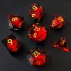 BESCON Dragon's Eye Sharp Edged Polyhedral Dice Set of 7, Handmade Dragon's Eye Dice for Role Playing Game, 4 colors available 2