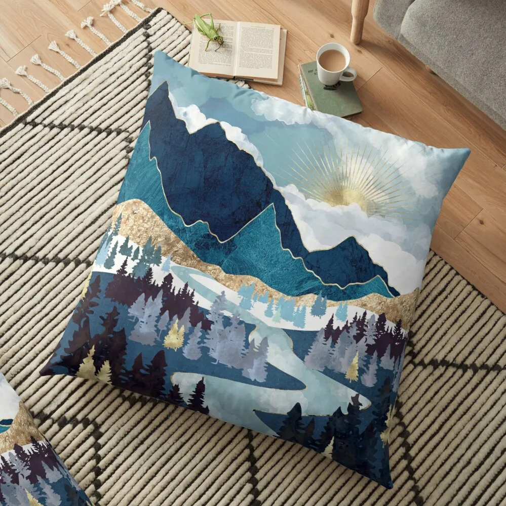 

Valley Sunrise Floor Pillow Sofa Covers For Living Room Luxury Living Room Decorative Cushions