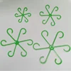 4 Plastic Plant Support Clips, Transparent Green Vine Climbing Frame, Adjustable Plant Stem Clips for Fixing and Upright Growth 4