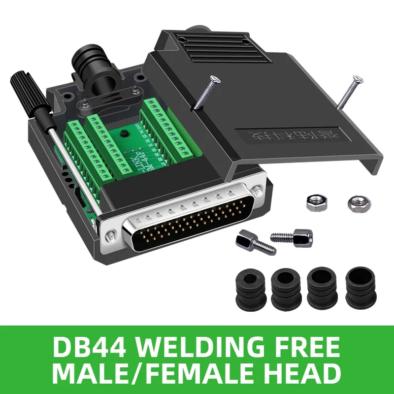 Solda Connector Joint Industrial Linhas D-sub 44pin Macho Fêmea p Pin Hole Plug Db44 Breakout Terminal Board Adapter Hdb44
