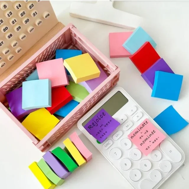11 Pcs Fluorescent Color Sticky Notes Posted It Note Pads Planner Stickers Notepad Memo Pad for School Office Supplies 3