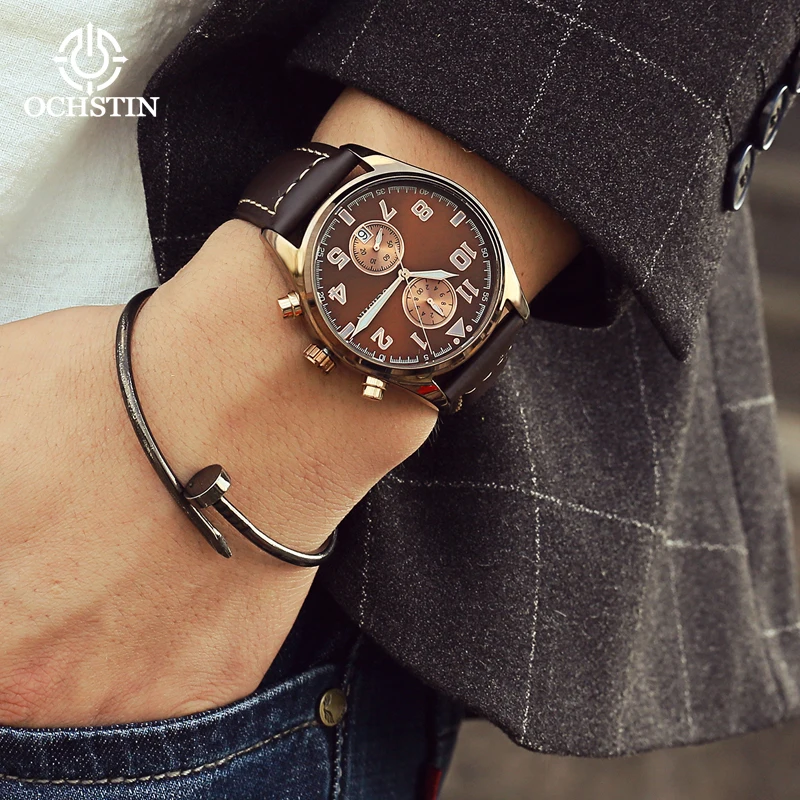 Ochstin new 2023 original brand pilot series business high-end fashion multi-functional quartz movement watch men's quartz watch