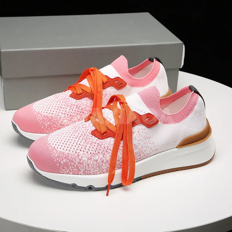 

Man Casual Shoes Spring Autumn New Knitted Breathable Upper Round Head Casual Shoes Comfortable Breathable Man Loafers