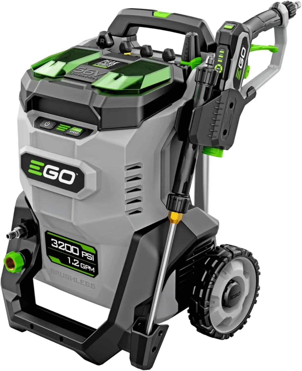 HPW3204-2 3200 PSI 56-Volt Lithium-ion Cordless Pressure Washer with (2) 6.0Ah Batteries and 320W Charger Included