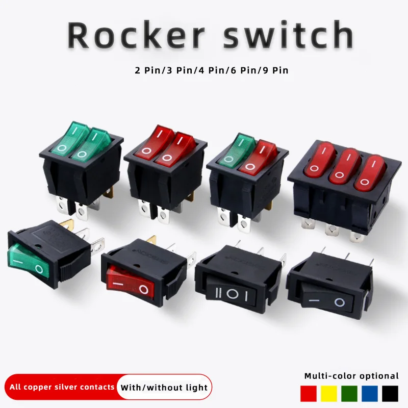 KCD3 KCD6 dual rocker switch 4-pin 2-gear 6-pin 9-pin rocker