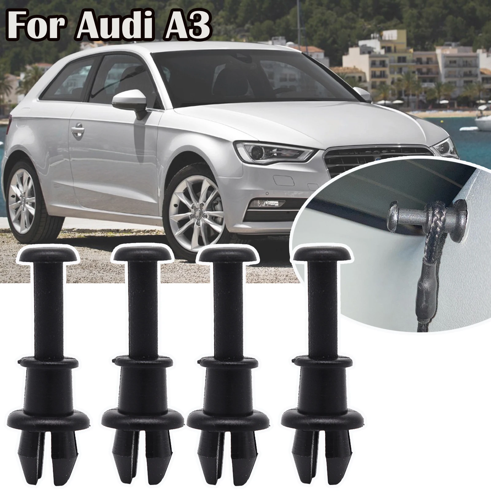 Per Audi A3 8V/8P 2003 2004 2005 2006 2007 - 2020 Car Parcel Shelf String Holder Rivet Hanger Posteriore Trunk Cargo Clips Sostituzione