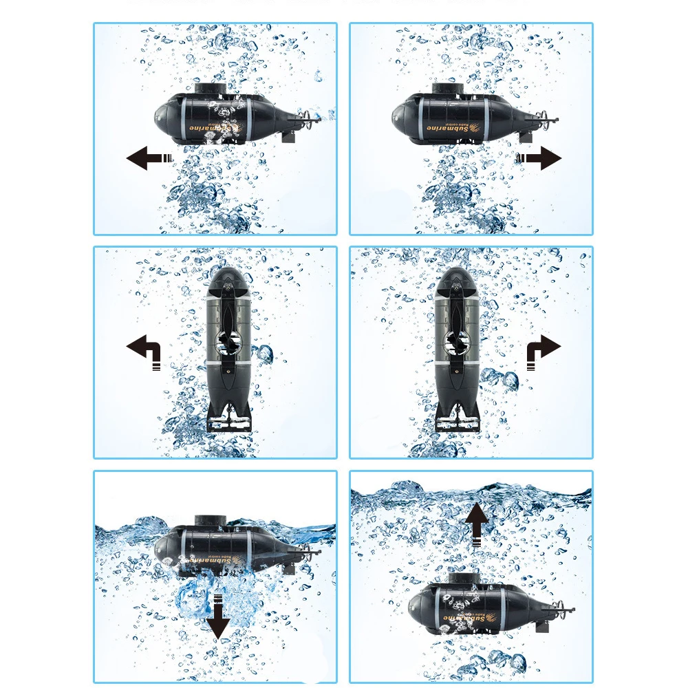 6-Channel RC Submarine Model Mini Speed Boat Simulation Underwater Remote Control Aircraft Carrier Toy Gift Waterproof R/C Shark rc submarine,rc boat
