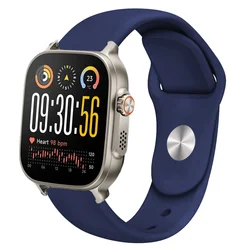 Sport Silicone Bracelet 22mm Watch Straps - Universal Fit for Realme Watch 3 3 Pro (Midnight blue)