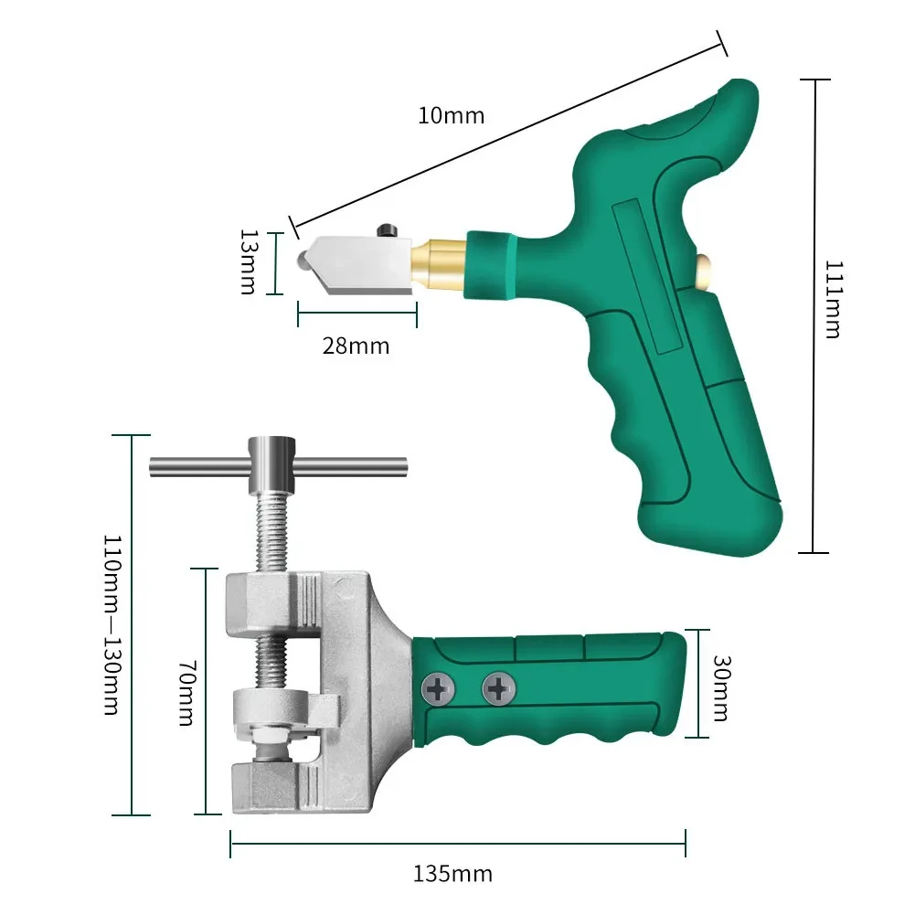Portable Manual Glass Tile Opener Hand-Held Replacement Cutter Heads Ceramic Tile Glass Cutter Multi-function Glass Cut 5