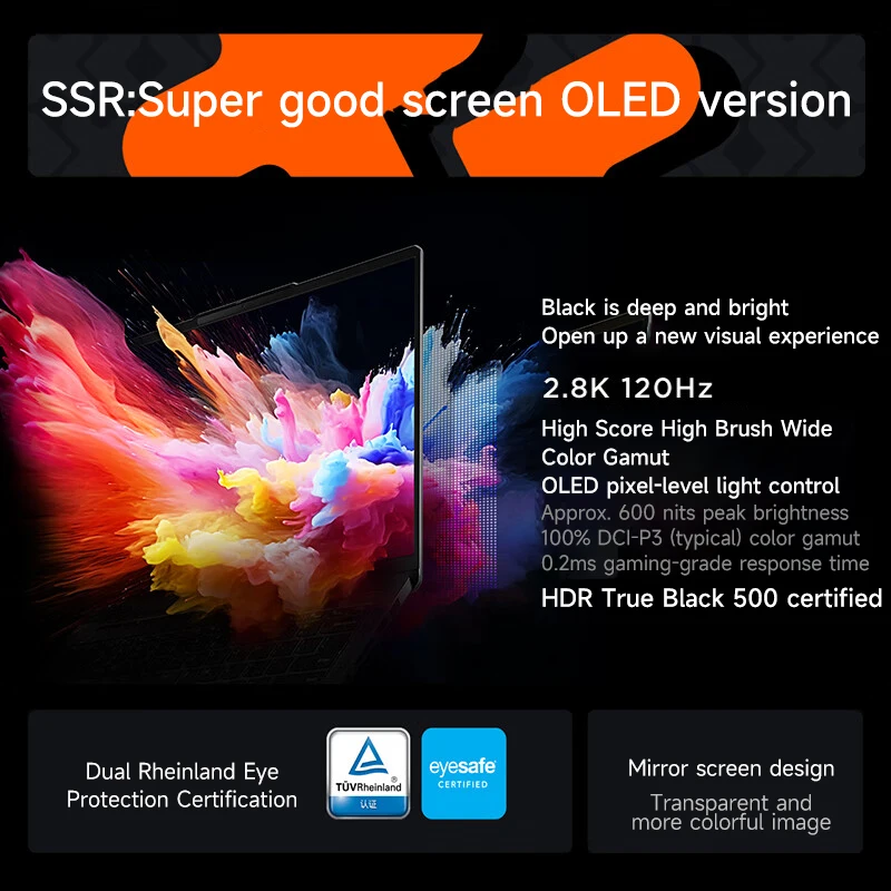 Lenovo laptop Xiaoxin Pro14 2024 14" 2.8K 120Hz OLED Screen AMD Ryzen 7-8845H 16G/32G LPDDR5 1TB/2TB PCIE4.0 SSD Notebook PC 4