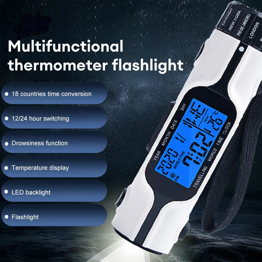 Backlight Clock Digital Alarm Flashlight Snooze Display Time Electronic Temperature Clock Home  Supply 4