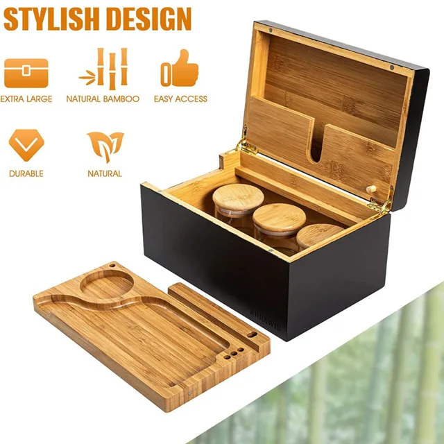 수제 나무 담배 보관 상자: 세련된 휴대용 액세서리