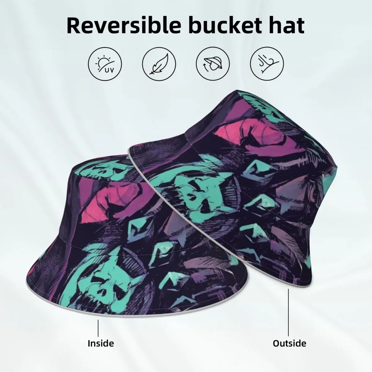 Jojo Killer Queen (3) Reflective Bucket Hat Reversible Hawaii