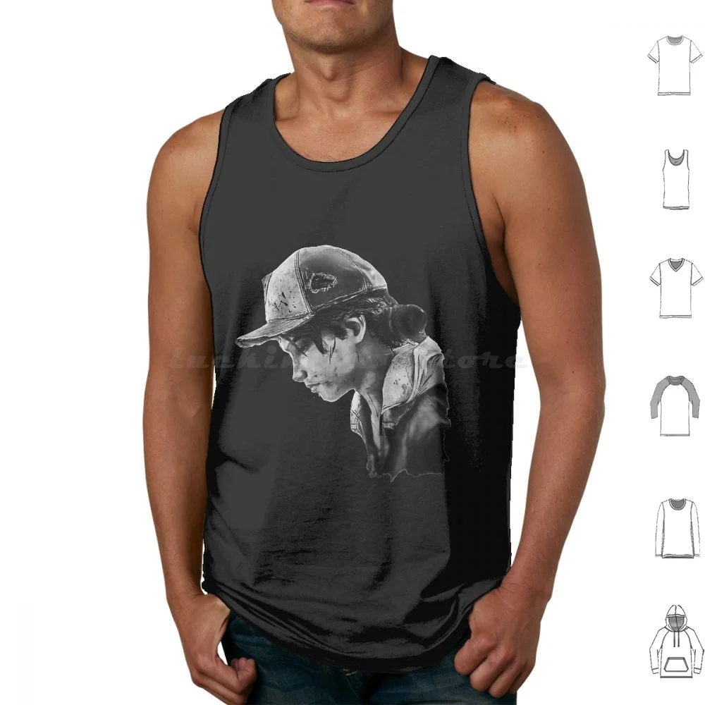 The Walking Dead Game Clementine Classic. Canotte Stampa Cotone Walking Dead Game Clementine Classic