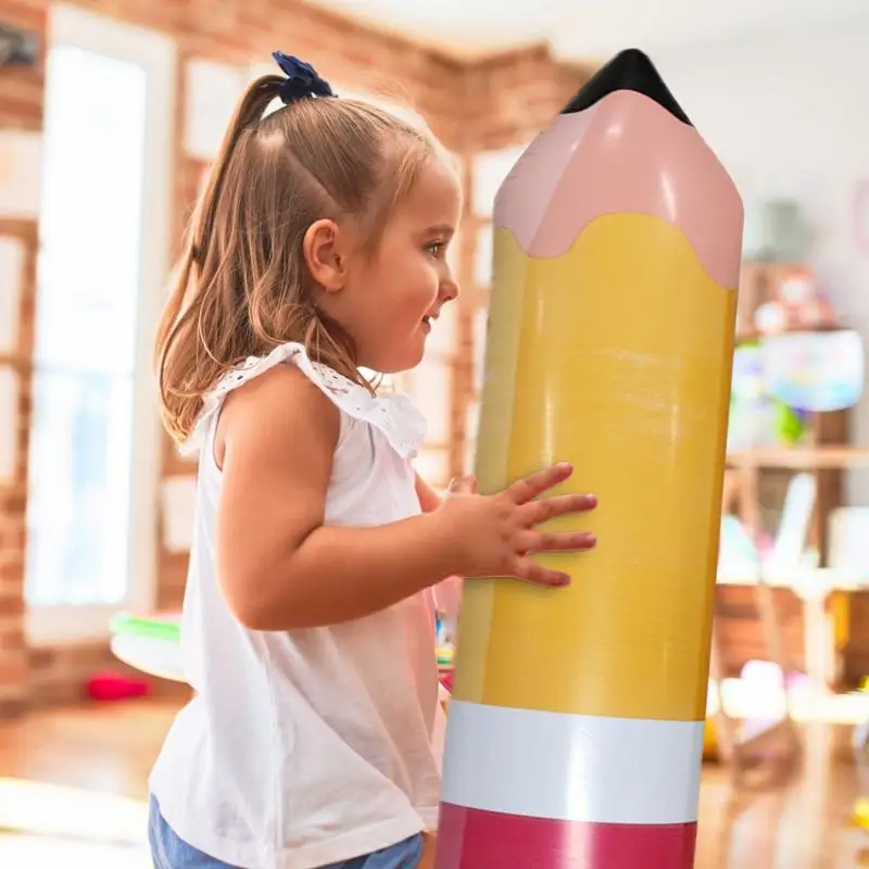 Inflatable Crayons Decorations 6PCS Blow Up Balloon Classroom Decoration KidsParty Balloons Large Inflatable Pencils For