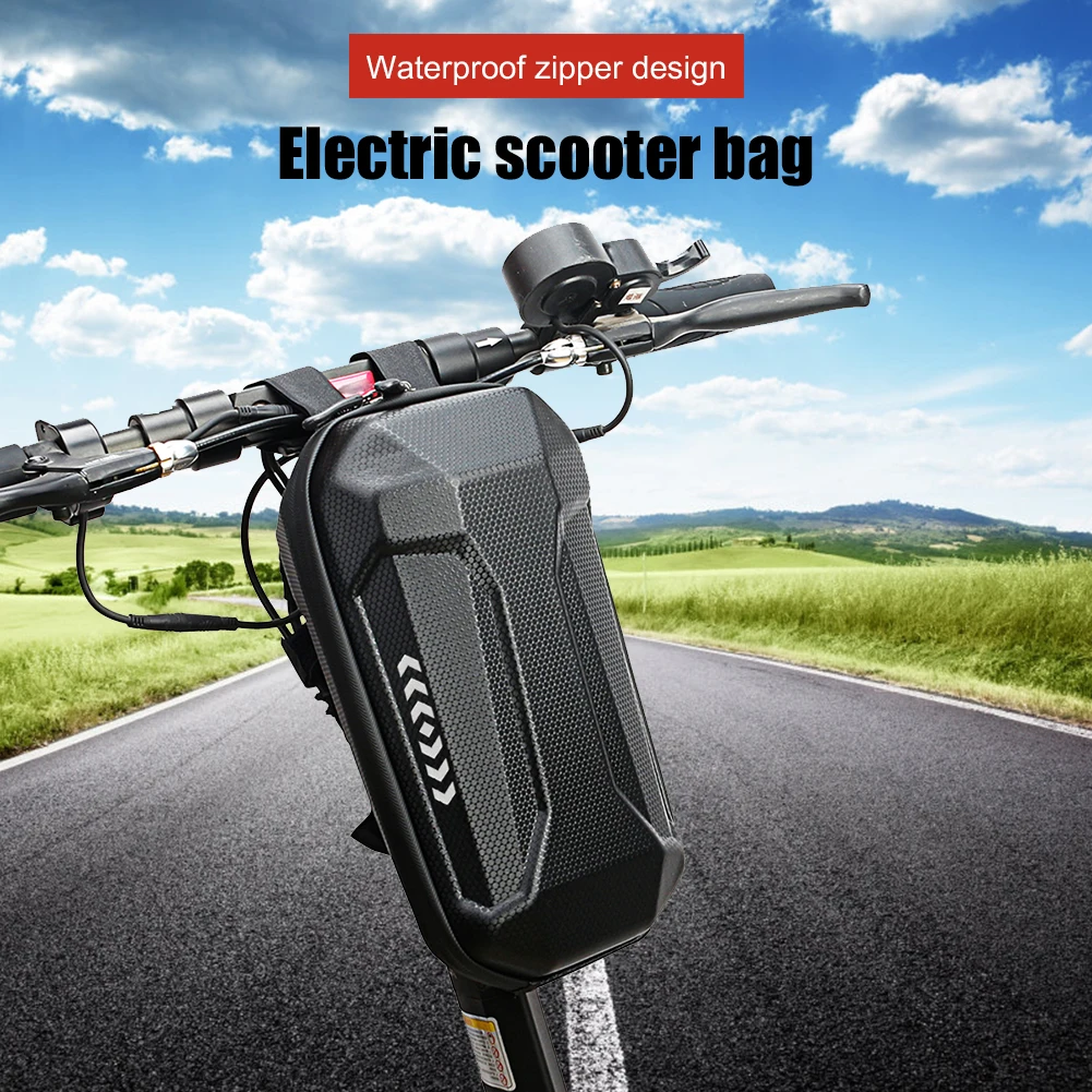 Electric Scooter Front Bag, 2-5L Capacity, EVA Hard Shell Handlebar Hanging Storage Bag