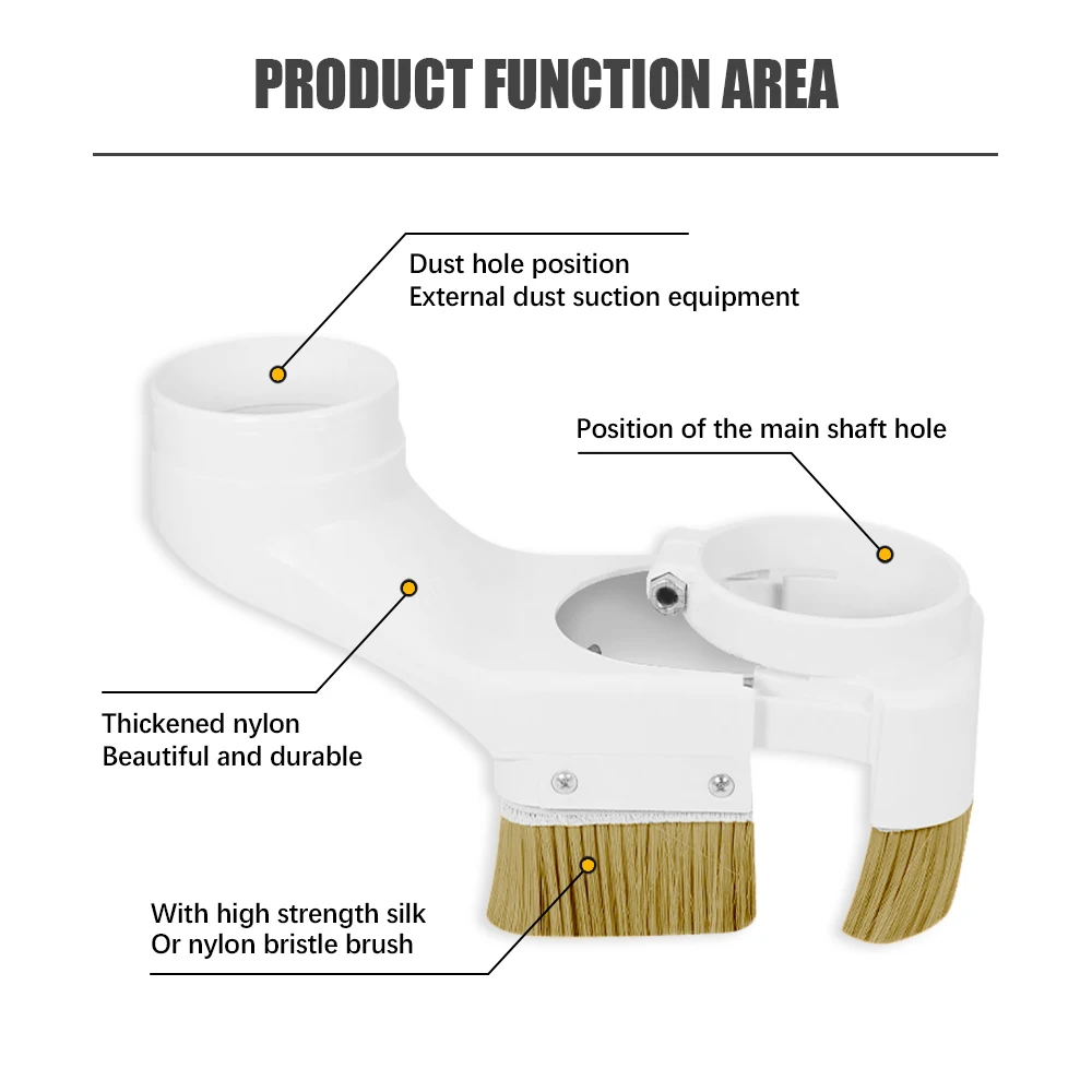 Woodworking Dust Removal Cover HLTNC 70/75/80/85/90/100mm Spindle Dust Shoe Collector Dustproof Boot Clearner Cover For CNC Woodworking Engraver Router Machine