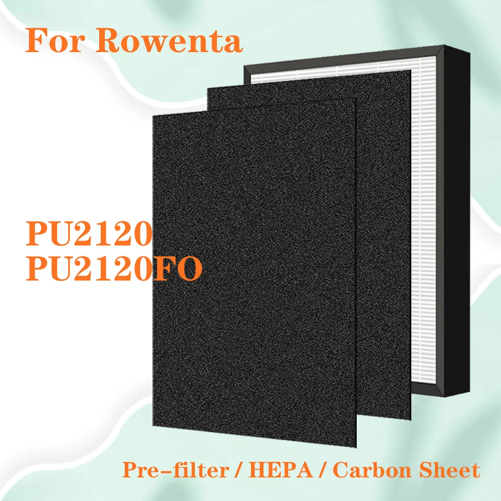 

For Rowenta PU2120 PU2120FO PU2120Z0 Air Purifier filter Replacement HEPA Filter and Activated Carbon Filter 117130