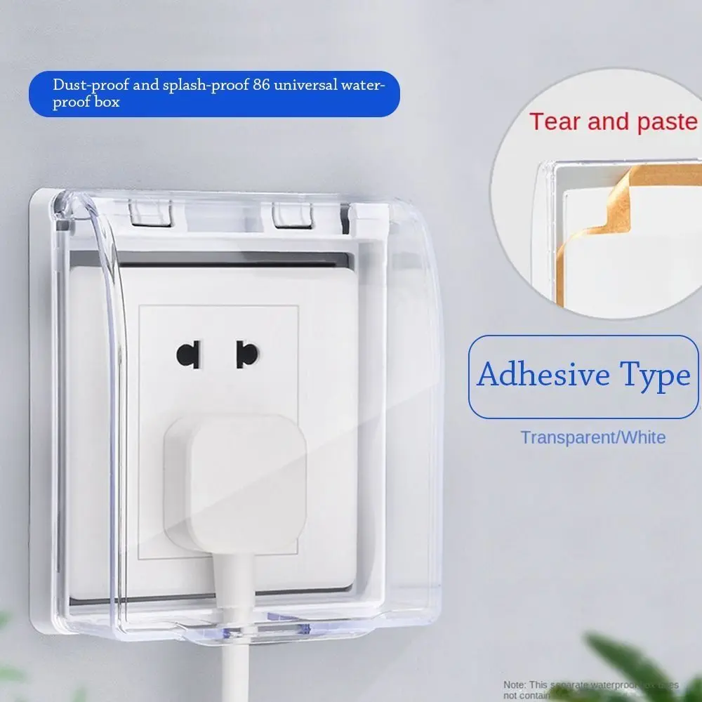 Portable 86 Type Switch Protective Cover Splash-Proof Box Kids Safety Electric Plug Cover Power Outlet Socket Protector Home