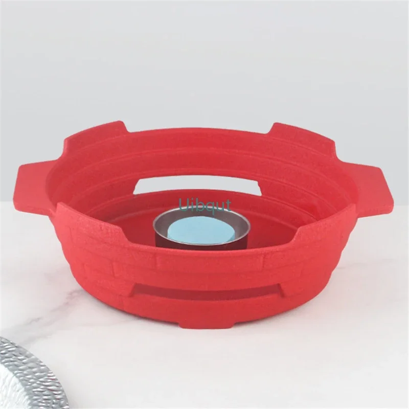 Commercial stainless steel dry pan Aluminum alloy alcohol heating furnace Seafood crayfish basin Non stick dry pot