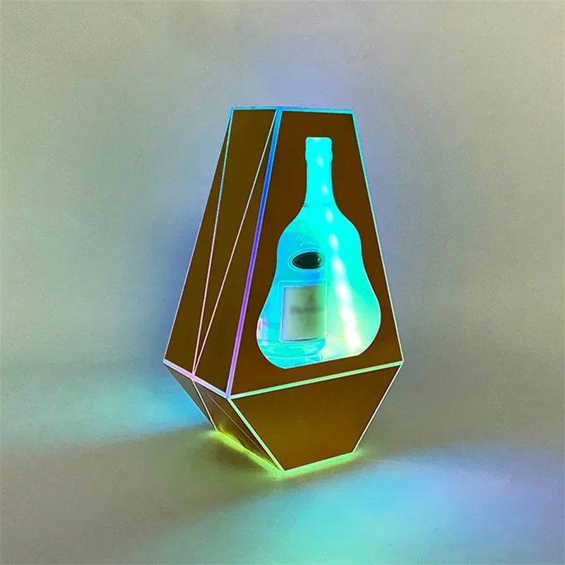 LED luminous neon XO wine seat colorful light champagne king bar KTV luminous display golden wine rack props