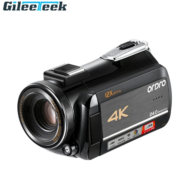 Caméra ultra HD 4K avec zoom numérique 18X, caméscope numérique 64mp, écran  tactile rotatif de 4,0 pouces, microphone, télécommande, carte SD 64gb,  deux batteries (noir) - K&F Concept