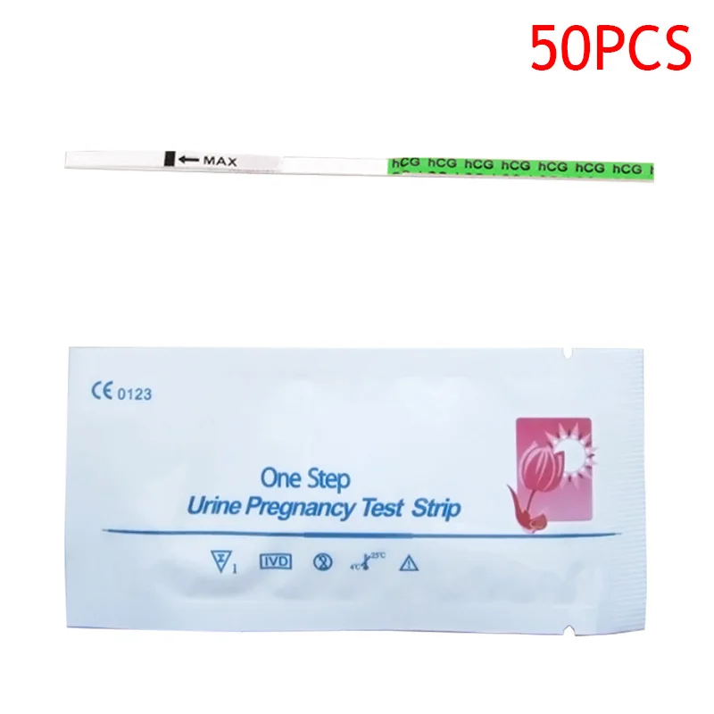 50pcs 99% Accuracy HCG Pregnancy Tests Adult Female Rapid Reliable Urine Measuring Kits Early Pregnancy Testing Strips For Women