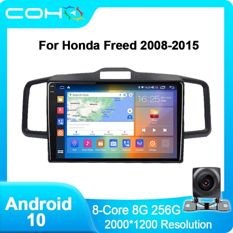 

COHO For Honda Freed 2008-2015 Gps Navigation Radio Car Multimedia Player Android 10.0 Octa Core 8+256G QLED 1280*720
